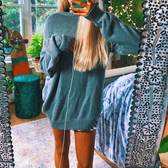 Sweaters - oversized chunky heather grey sweater